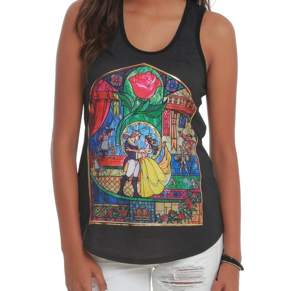 Disney Beauty And The Beast Stained Glass Tank Top